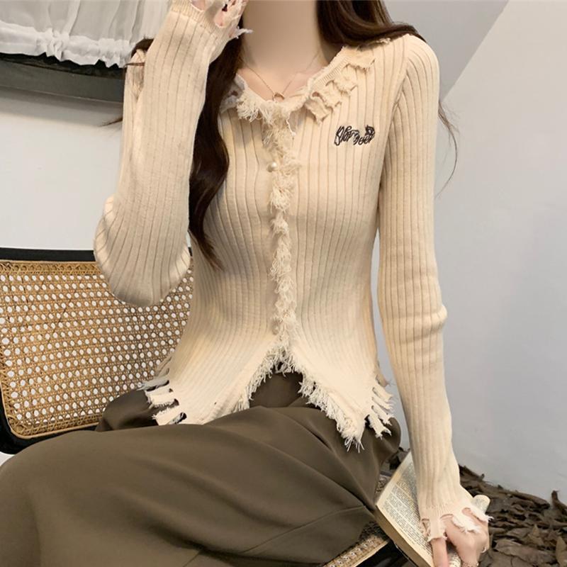 

Niche Style Slimming Women s Knit Cardigan – Autumn/Winter Arrival Small абрикосовый
