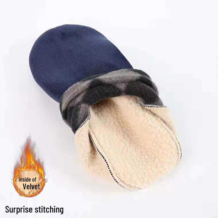 Erwachsene Herren- & Damen Anti-Rutsch Fleece-gefütterte Bodensocken - Warme Dicke Überzieher für Herbst/Winter