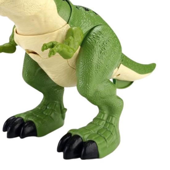 1 Set Swallowing Roaring Dinosaur Toy with Cage Movable Mouth Swing Tail Kids Tyrannosaurus Rex Action Figure Realistic Dino Model Toddlers Boys Girls