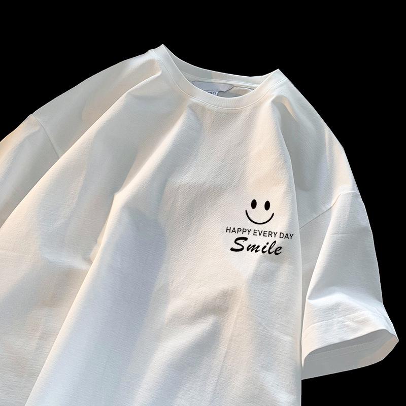 Korean Style Men's Summer Loose Fit Short-Sleeve T-Shirt - Trendy, Versatile, and Handsome for Students