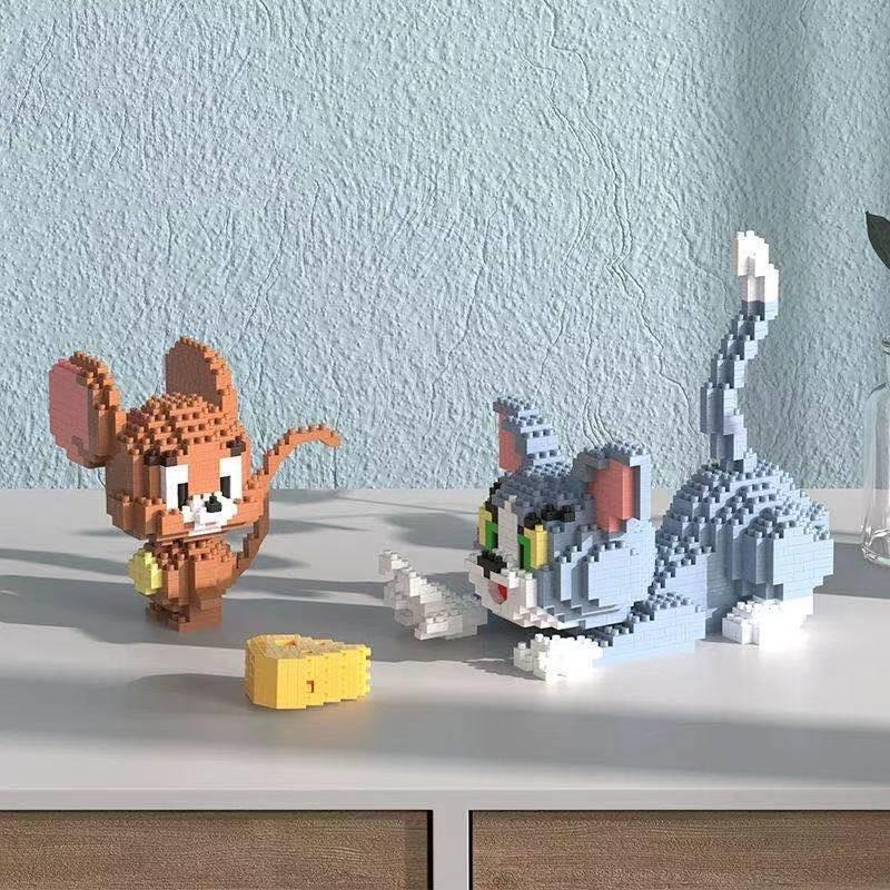 Mikropartikel-Montagebausteine Bausteine mit Tiermuster Konstruktionsspielzeug Ornament