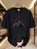 Breathable Mesh Unisex Crew Neck T Shirt Simple Black White Mountain Graphic Tees Quick Dry Outdoor Hiking Daily Tops