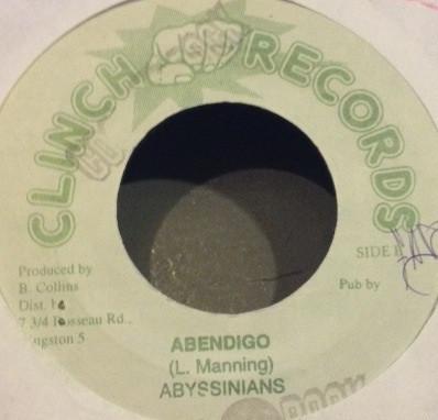 7inch Record ABYSSINIANS - Abendigo NONE Clinch Records Jamaica Reggae, Ska & Dub Used