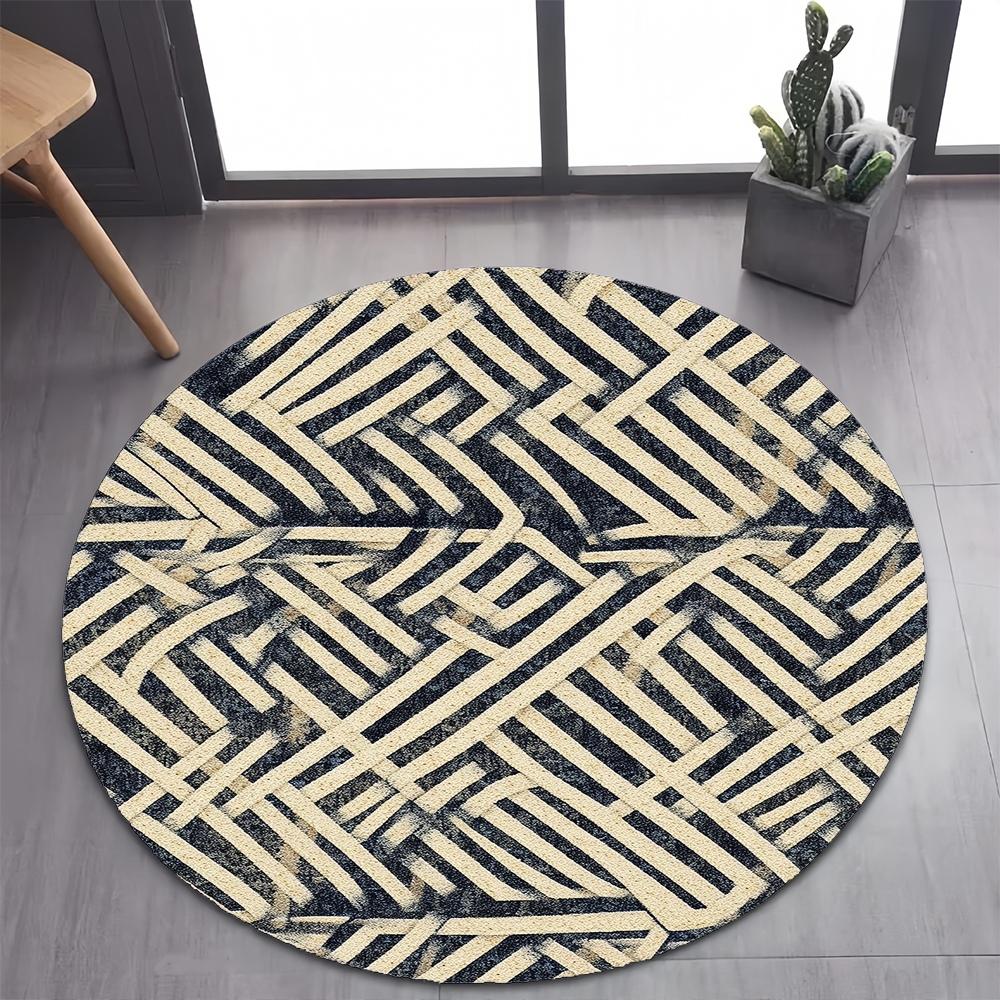 26 Style New Bohemian Abstract Modern Art Geometry Art Round Carpet Rug for Bedroom Living Room Decoration,pet Decor Floor Mat