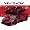 New In Stock Bburago 1:18 Ferrari F80 Signature Version Packaging Metal Red White Alloy Miniature Diecast Model Toys Gift