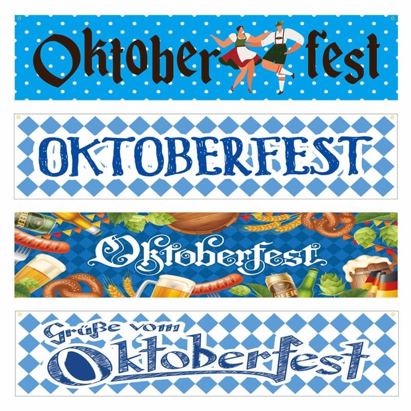 Oktoberfest Festival for Banner for Creative Polyester Reusable Hanging Flag Decor for Home Holiday Party Decoration Gif