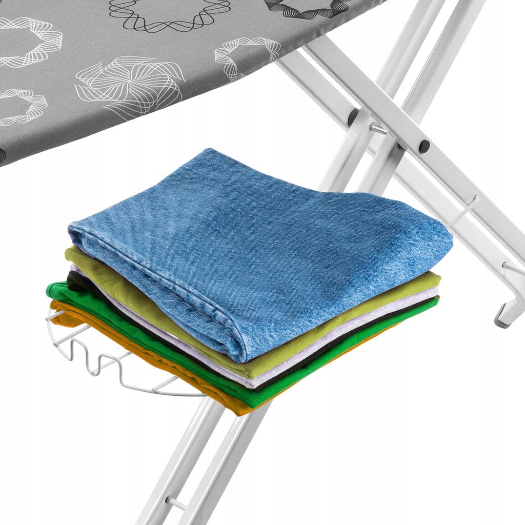 KADAX Deska Do Prasowania 120x38cm szeroki Blat Składana Uchwyt Na Żelazko