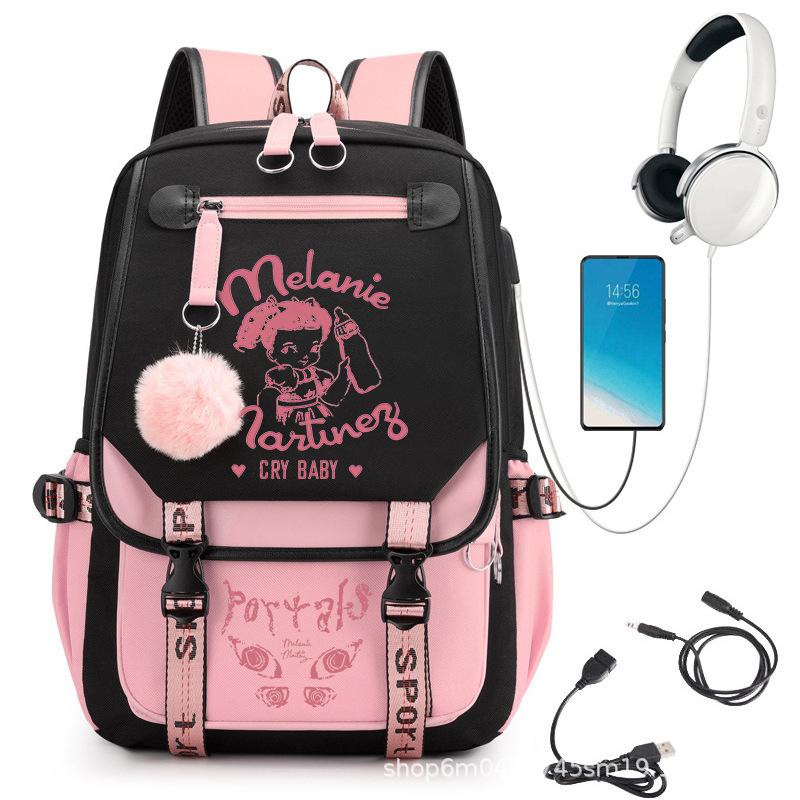Melanie Martinez Singer School Bag Junior High School Student Usb Multifunctional School Bag