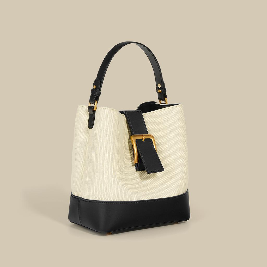 Soft and Glutinous Bucket Bag Large Capacity Commuting Bag Niche Casual One-shoulder Leather Women's Bag