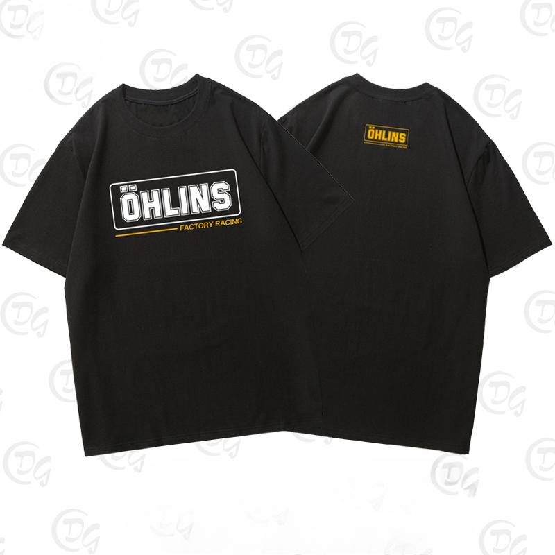 2025 Sweden OHLINS Motorcycle Shock Absorber Modified Short-sleeved T-shirt Male and Female Cyclists Riding Clothes