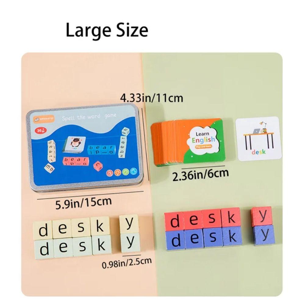 Cartoon Alphabet Spelling Game Alphabet Letter Spelling Block Spell The Word Game Educational Toy