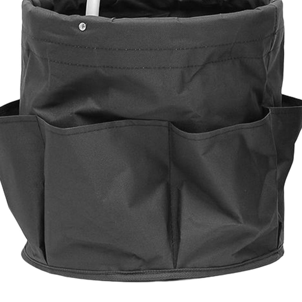 Zusammenklappbarer Picknickkorb mit großem Fassungsvermögen Oxford-Gewebe Reise Outdoor Campingkorb mit Griff Schwarz