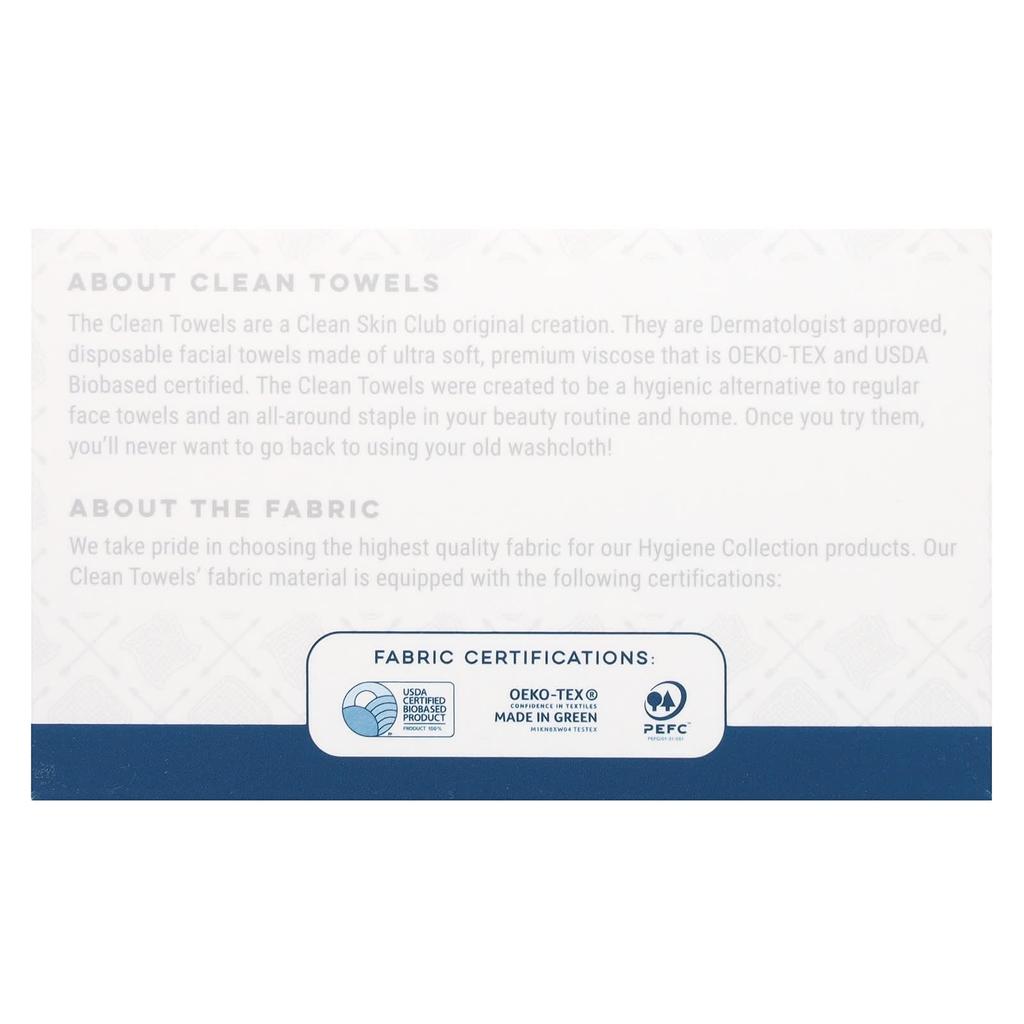 Clean Towels, Disposable, Pack of 25