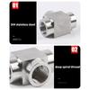 Stainless Steel High Pressures T Shaped Tees Fitting Thickened Wall Double Threaded Ports for Industrial Pipe Connection