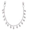 Halloween Skull Pendant Metal Waist Chain For Men And Women With Lobster Clasp