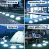 Solar Garden Lights Outdoor Waterproof Pebble Cobble Stones 2 Pack Changing LED Landscape Night Lights for Courtya,Paths,Stairs