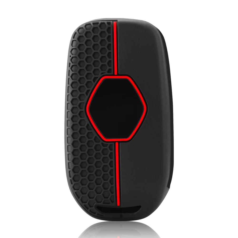 Silicone Car Flip Key Case Cover for Renault Kwid 2026 Kadjar Captur Megane Sandero Stepway Logan Clio 5 2026 Arkana 2020 2026