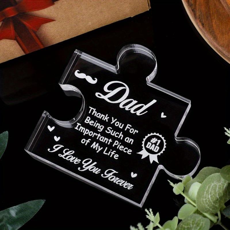 Dad Acrylic Puzzle Plaque – Gift from Daughter/son. For Father's Day, Thanksgiving, Birthday.