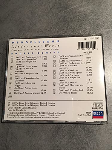 Mendelssohn: Songs Without Words