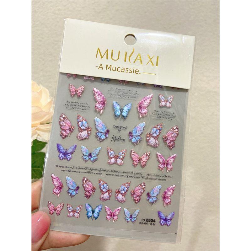 

Новый свежий цветок тюльпан наклейка для ногтей сакура бабочка трехмерные водонепроницаемые и прочные украшения для ногтей Mucassie -2524 Rose Butterfly Plane