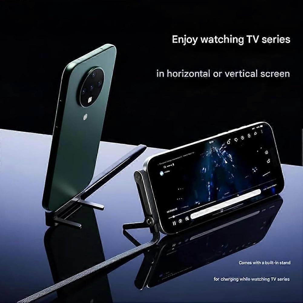 2-in-1 Invisible Stand Charging Cable, Multi Charger Cord with Type C Multi-Angle Adjustable Stand, 240W Fast Charging