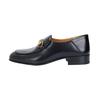 Gucci Horsebit Slip On Loafer Gold Tone Black Leather Women's 571050 0G0V0 1000