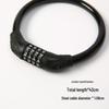 Four-Digit Black Bicycle Anti-Theft Lock - Ring Lock for Mountain and Electric Bikes