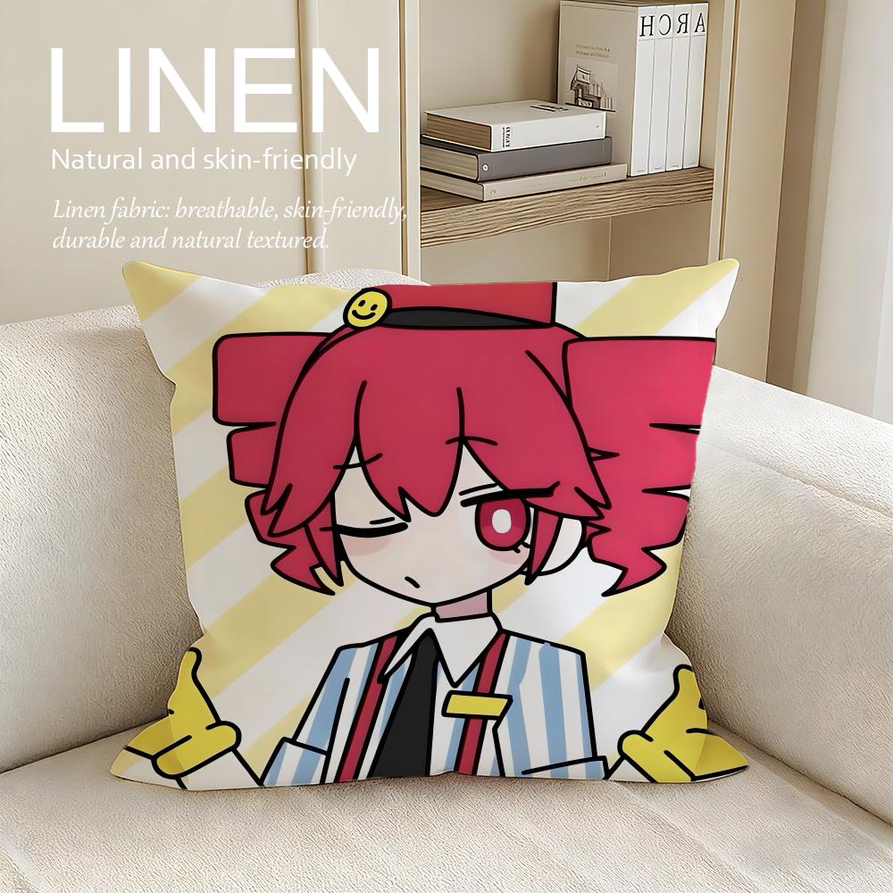 Cute Kasane Teto Anime Cushion Cover Pillowcase Set Pcs x x Breathable Washable Sofa Cushion Cover