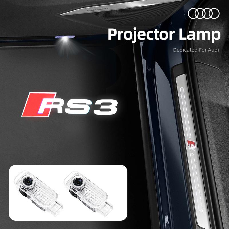 Led Car Door logo Welcome Light For Audi RS3 RS4 RS5 RS6 RS7 RS8 8V 8P 8L A6 C5 C6 C7 A5 A7 A8 Q3 Q5 Q7 TT S3 S6 Quattro