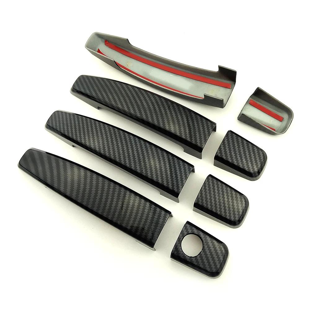 For Opel Vectra C 2002-2009 Carbon Fiber Color Modify Refit Chrome Door Handle Cover Decoration Trim Protection Sticker