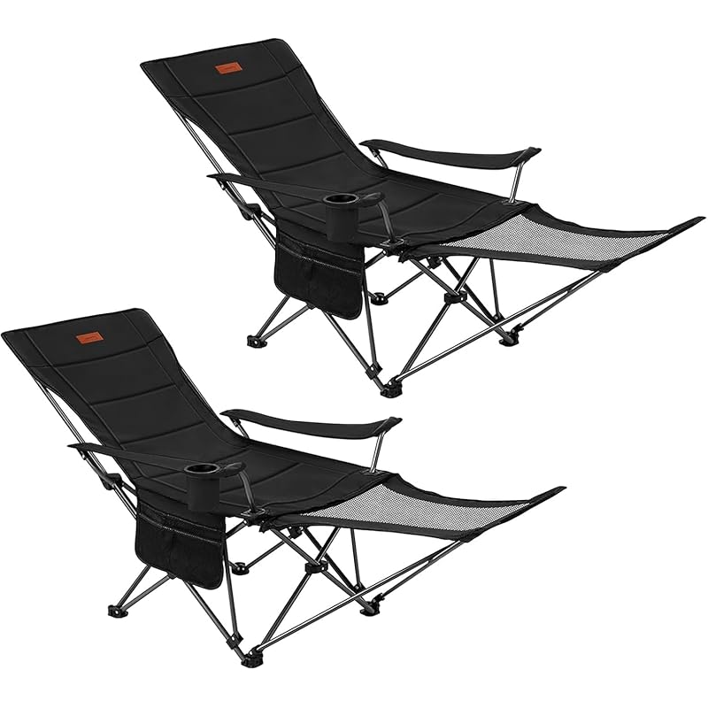 

Кресло-реклайнер для кемпинга, 4-позиционное кресло для сна, 4 уровня регулировки, подходит для всех сезонов [Грузоподъемность 150 кг] [Свободное переключение между сетчатым и тонким