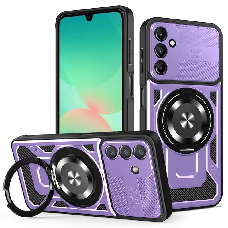 

For Samsung Galaxy A56 Case Luxury Armor Wireless Charge Magsafe Case For Galaxy A56 A 56 GalaxyA56 Magnetic Ring Bumper Cover For Galaxy A56