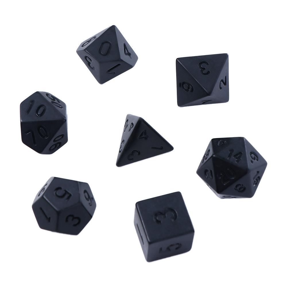 Toys Personality Family Game Black RPG Dice Set Number Dices Kit Polyhedral Dice Educational Toy