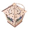 Ramadan Lamp Three Dimensional House Shape Unique Design Hanging Light Wooden Decorative Lamp