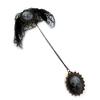 Les Trésors De Lily [K7229] - Black 'Camée' Designer Set (lace) - Necklace and Bracelet