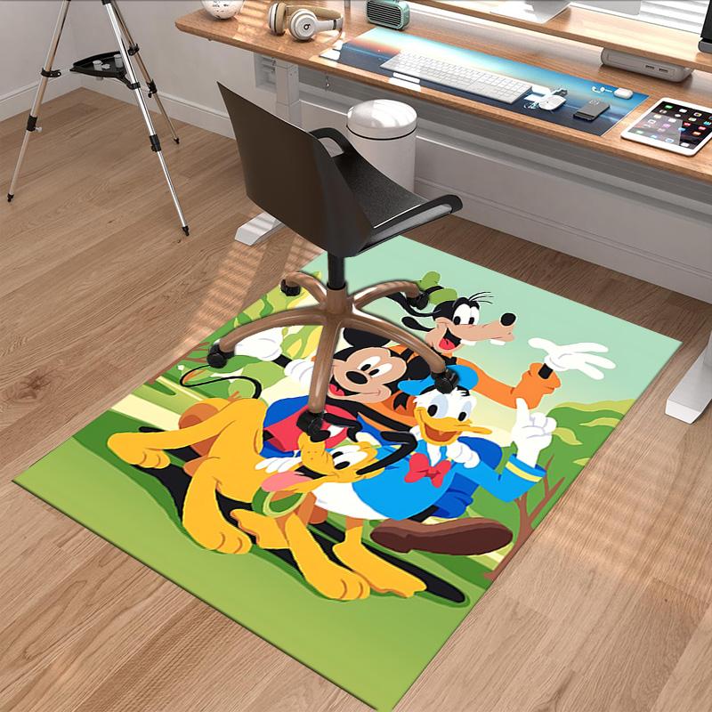 Mickey Friends Abenteuer Teppich für Spielzimmer Schlafzimmer Wohnzimmer Sofa Heimdeko Kinder Spielbereich Teppich Rutschfeste Bodenmatte