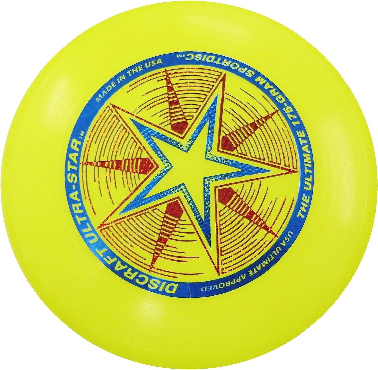 

RANGS Ultra Star 2 27см Ultimate Sports Офіційно схвалено Японською асоціацією літаючого диска та Всесвітньою федерацією літаючого диска Жовтий, 175г,