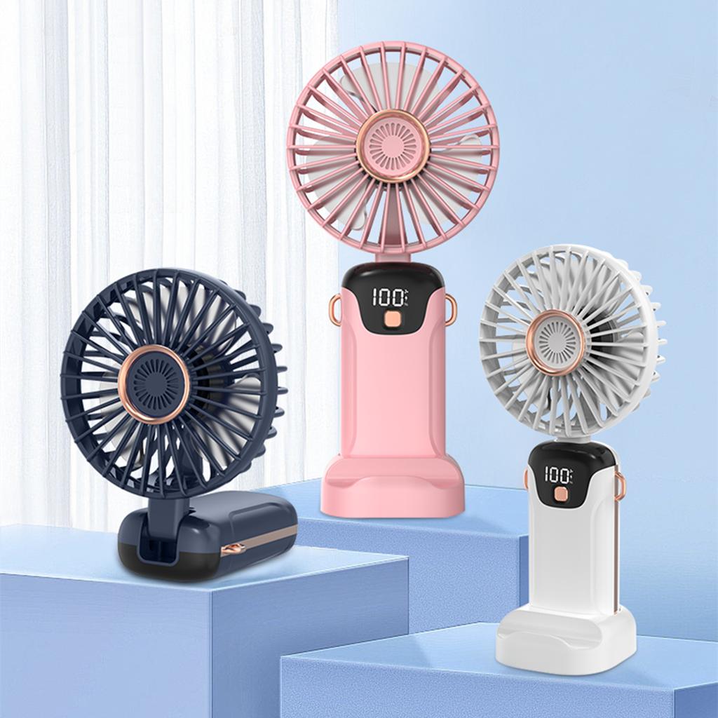 Factory 1200mAh Rechargeable USB Electric Portable Fan Customizable Handheld Folding Wearable Small Fan Hotel Use Low