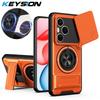 KEYSION Magnetic Phone Case for HONOR 400 400 Pro Slide Camera Lens Protection Upright Kickstand 360° Ring Shockproof Back Cover