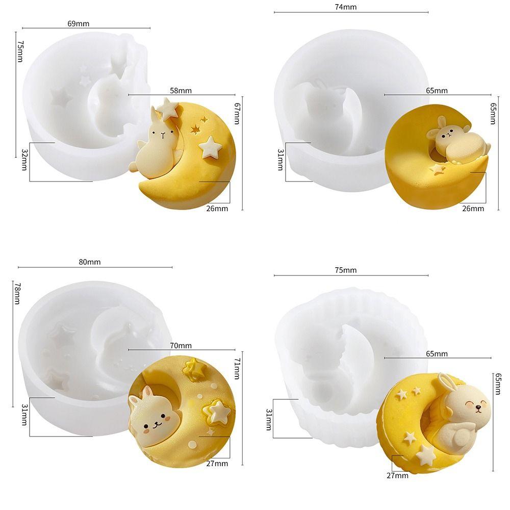 Kitchen Accessories Pastry Mold DIY Household Cake Molds Funny Moon Rabbit Silicone Molds