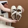 Bow with skirt height-increasing small leather shoes French versatile thick heel shallow mouth Mary Jane single shoes 2025 summer new
