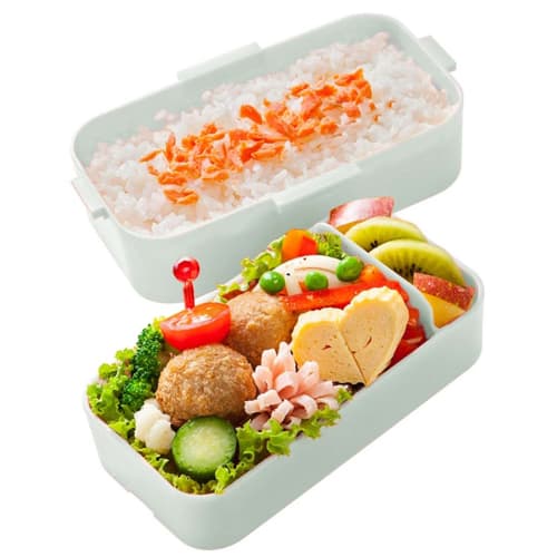 Skater Antibacterial Soft-Serving Dome-Shaped Lid, 2-Tier Lunch Box, 600ml, Curious George Classic Design, Made In Japan, PFLW4AG-A