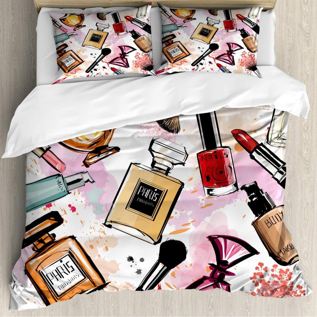 Daisy Flower Three-Piece Quilt Cover 3D Digital Printing Bedding Set Bed Cover