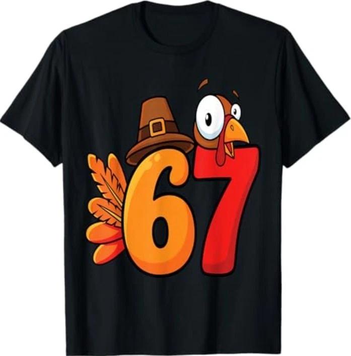 67 Meme Thanksgiving Turkey Day Funny Six Seven Holiday T-Shirt 3XL