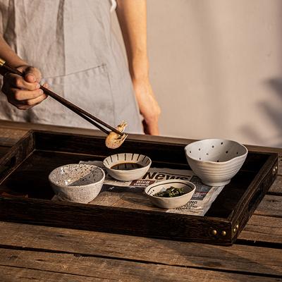 Japanese Retro Style Ceramic Taste Plates, Household Small Plates, Tableware, Dipping Bowls, Small Plates, Hotel Front Dishes