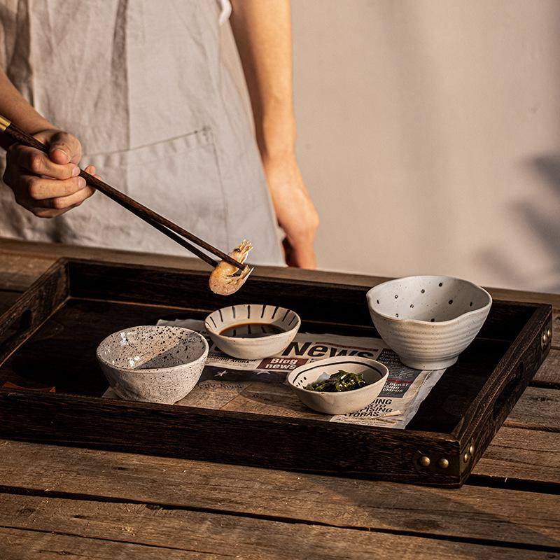 Japanese Retro Style Ceramic Taste Plates, Household Small Plates, Tableware, Dipping Bowls, Small Plates, Hotel Front Dishes