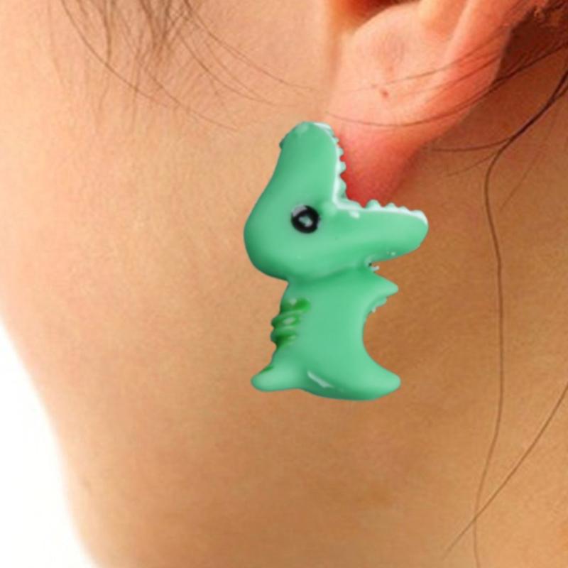 Cute Animal Female for Creative Handmade Earrings Clay Dinosaur Rabbit for Cat Earrings Party Jewelry for Women