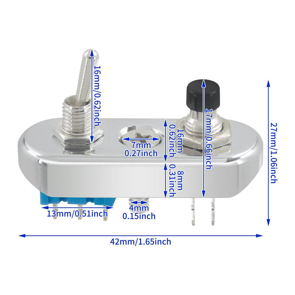 HDBUBALUS Motorcycle Switch, Universal Handle Switch, Horn Switch, Turn Signal Headlight, On/Off, Button Toggle,