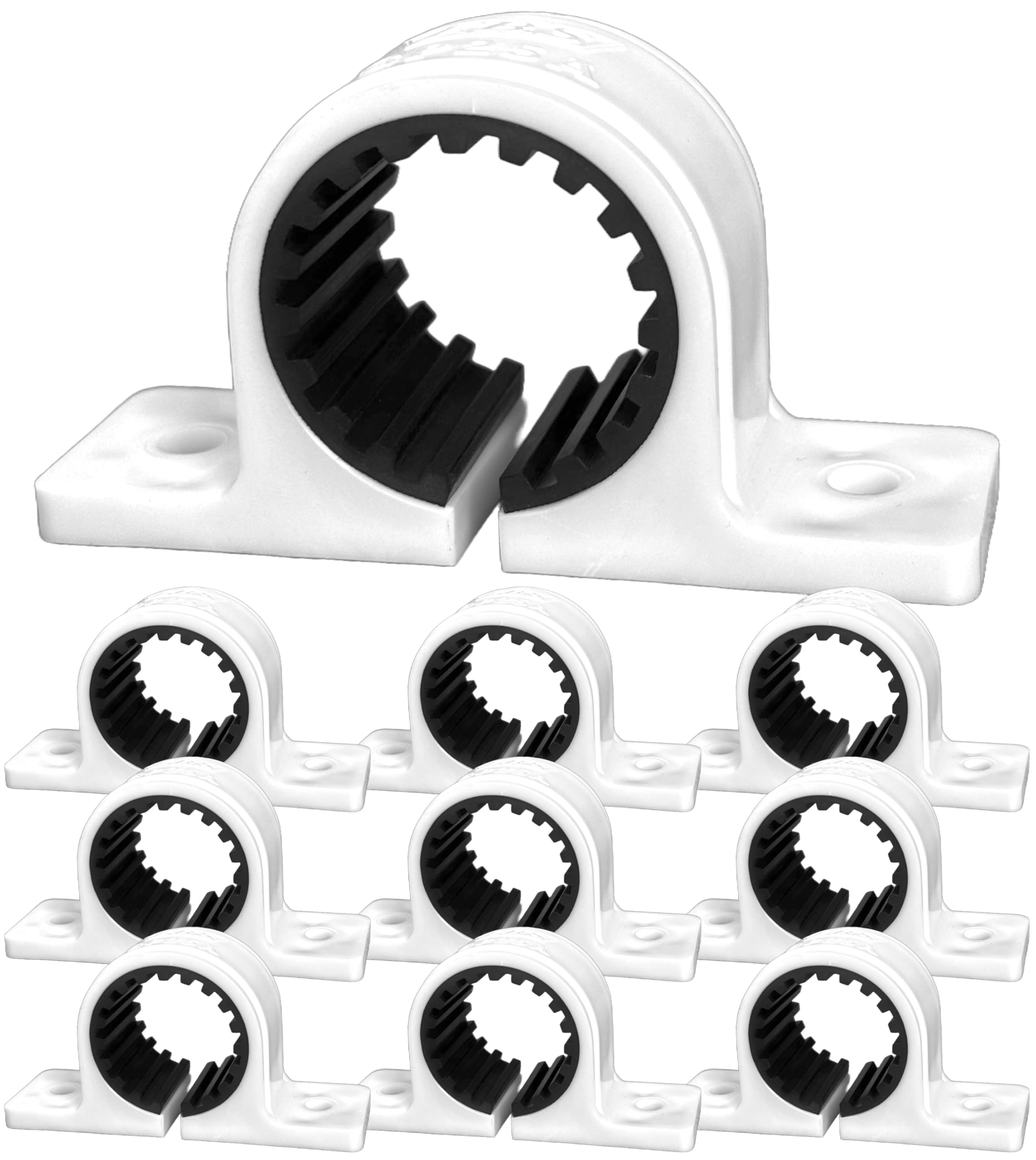 

Koei Kasei Резиновые крепежные скобы для седел и виброгасящие ленты, для однотрубной сантехники 48,6 мм, стены, пол, легкие, 10 штук, белые, белый