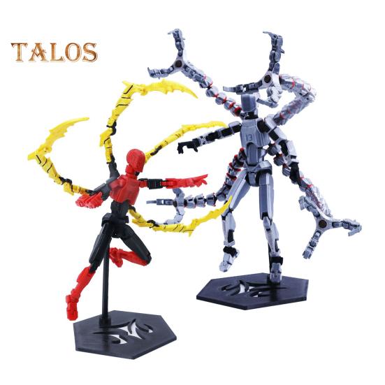 Robot akční figurka s příslušenstvím Pohyblivé klouby 3D tištěný model robota Hračka Kloubová figurína figurka Dekorace Ornament